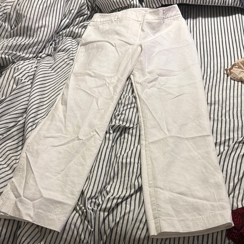 Chaps Linen blend White Pants size 10